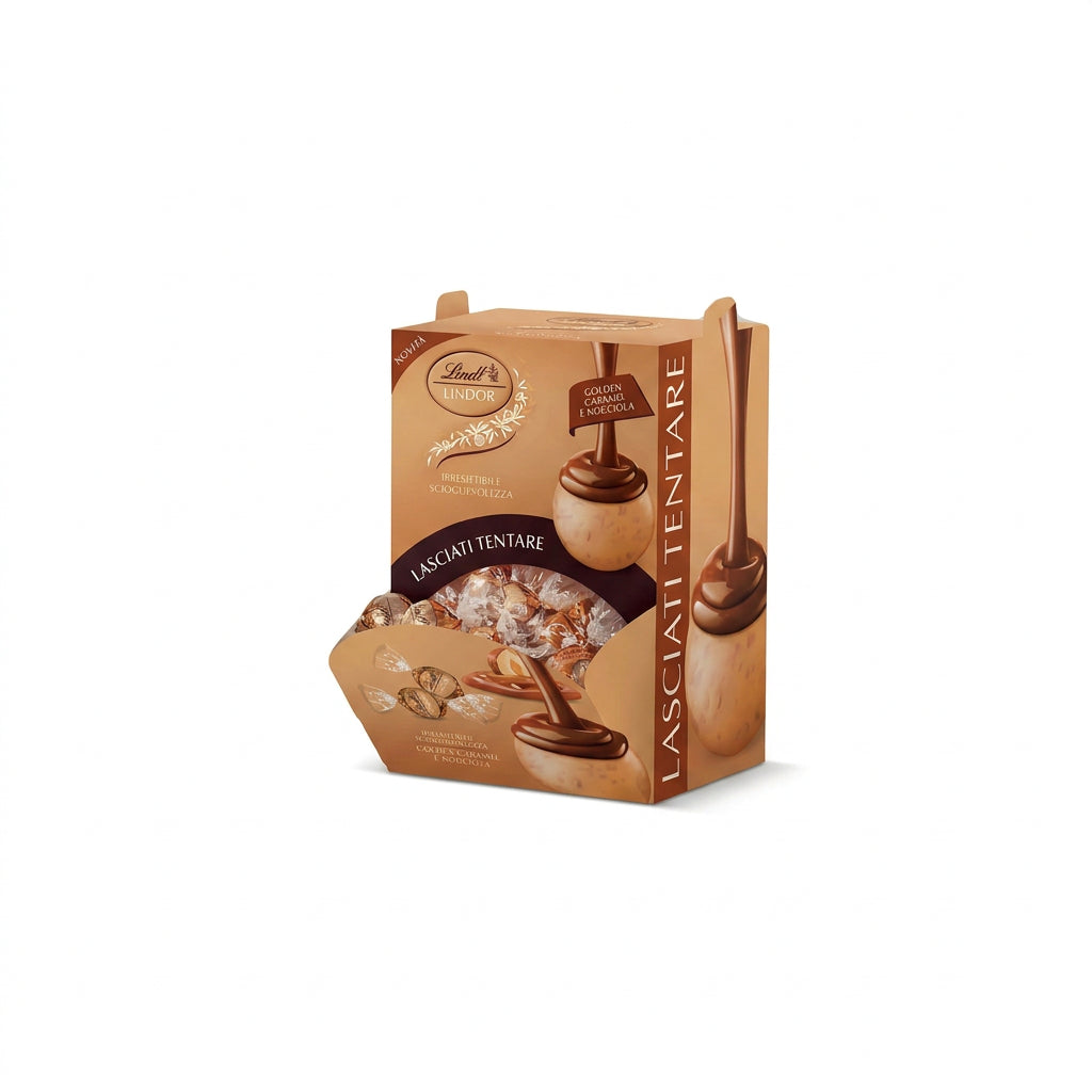 LINDOR MARSUPIO BOULES GOLDEN CARAMEL E NOCCIOLA Kg.1,2 Pz.96