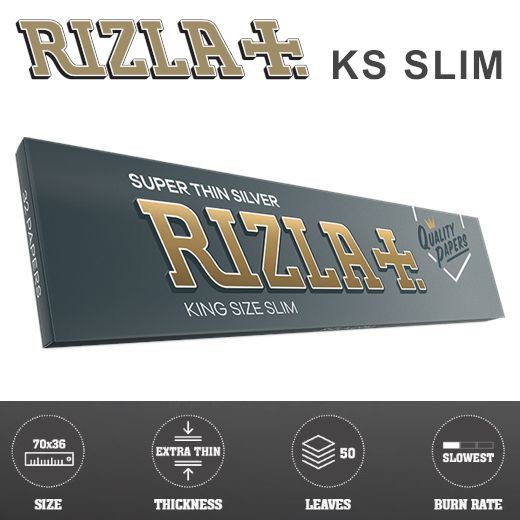 CARTINE RIZLA SLIM ARGENTO Pz.50
