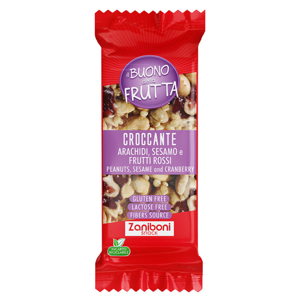 CRO! CROCCANTE ARACHIDI, SESAMO E FRUTTI ROSSI Pz.24