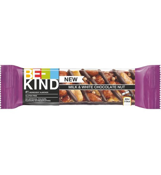 BE-KIND BARRETTE MILK&WHITE CHOCOLATE NUT Pz.12