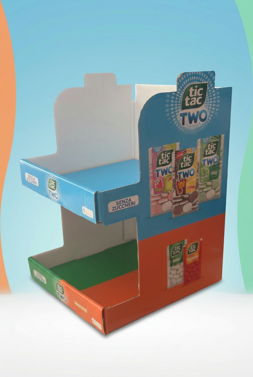 Espositore Tic Tac TWO sullo sfondo coordinato
