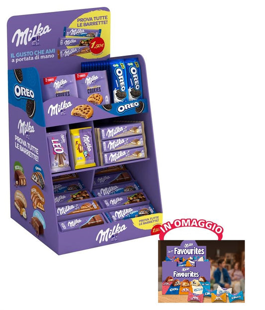 MILKA & OREO EXPO Pz.248+ OMAGGIO 1 MILKA FAVOURITES Kg.1