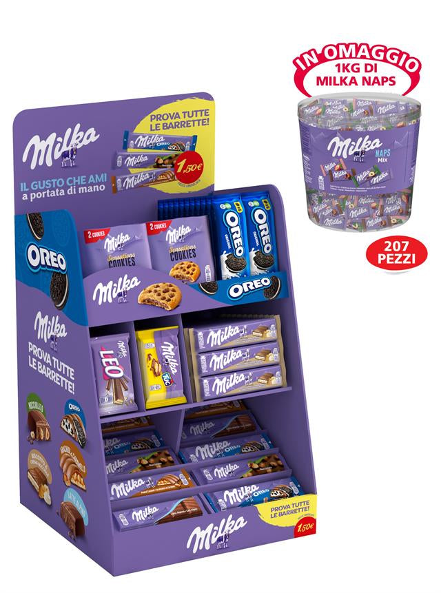MILKA & OREO EXPO Pz.248+ OMAGGIO 1 MILKA FAVOURITES Kg.1 DAL 30/08/2026