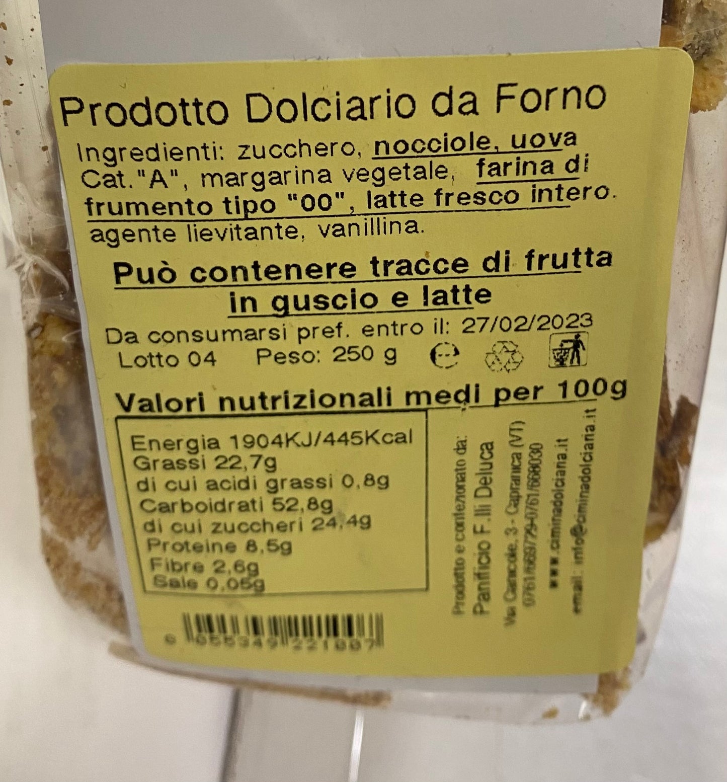 TOZZETTI ARTIGIANALI ALLA NOCCIOLA CIMINA